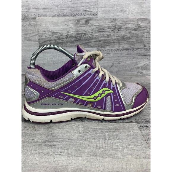 Saucony Grid Flex Womens Running Shoes Purple Size 4.5M - Picture 4 of 8